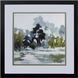 Bean Fields Tall Trees / Reflections Green and Blue and Turquoise Framed Art