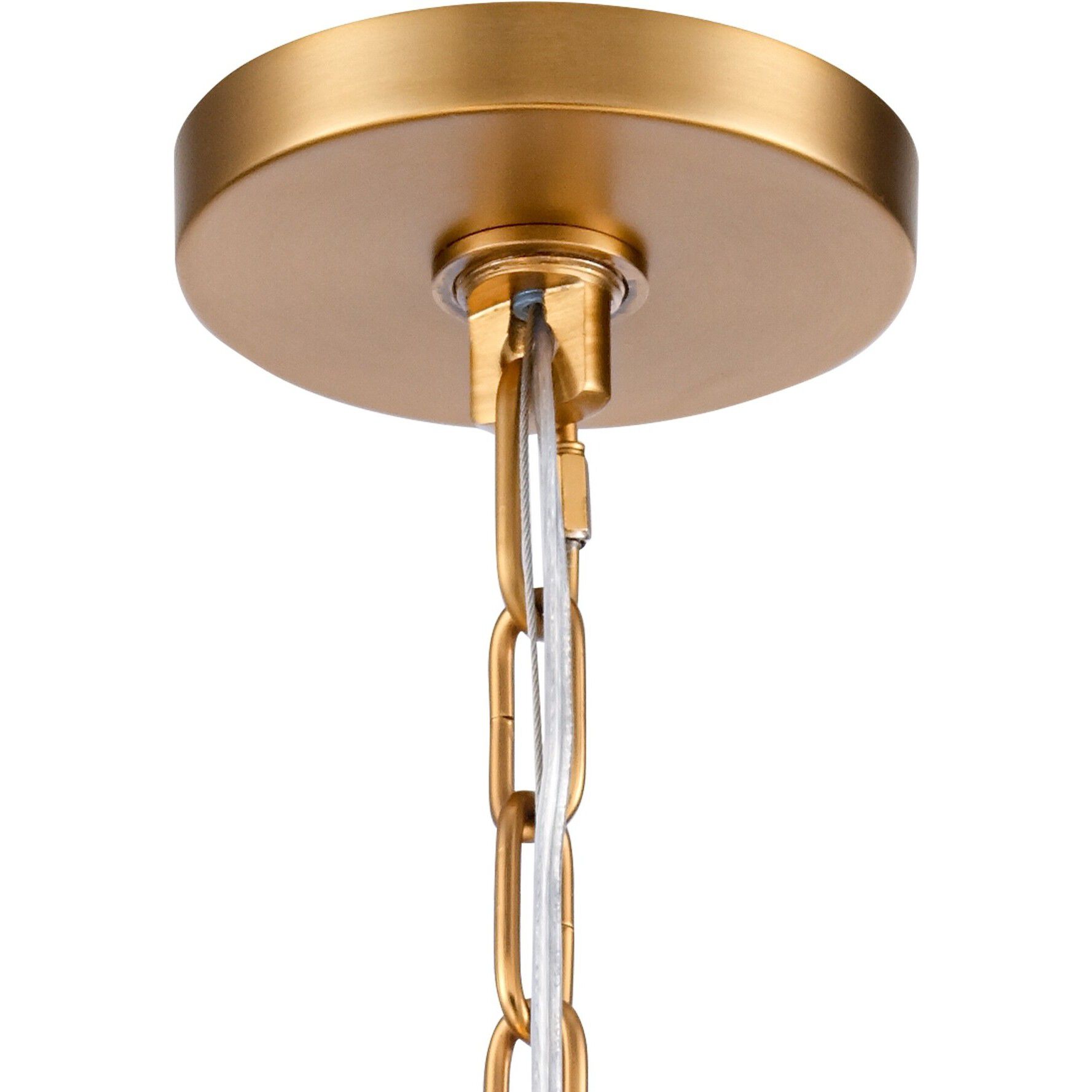 Icicles 6 Light 24 inch Natural Brass Pendant Ceiling Light, Converts to Semi Flush
