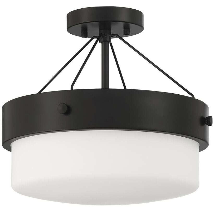 Oak Street 2 Light 13.00 inch Semi-Flush Mount