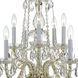 Traditional Crystal 10 Light 26 inch Polished Brass Chandelier Ceiling Light in Clear Hand Cut