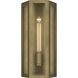Berens 1 Light 16 inch Natural Brass Outdoor Wall Light