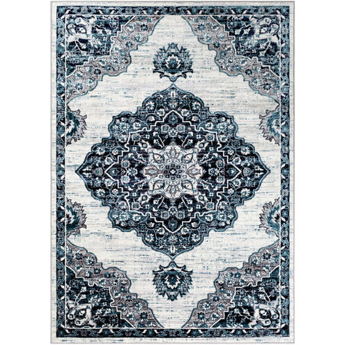 Speck 36 X 24 inch Navy/Aqua/Charcoal/Silver Gray/White Rugs
