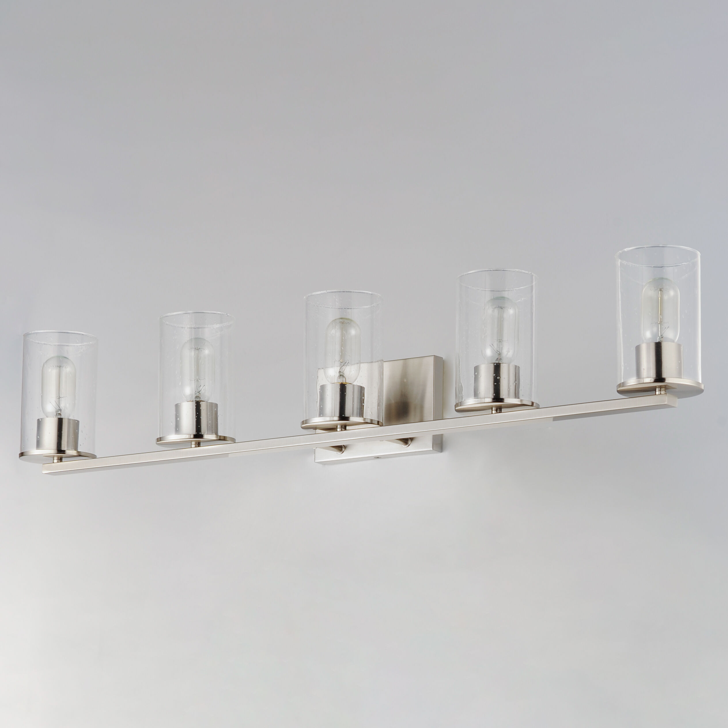 Sleek 5 Light 40 inch Satin Nickel Bath Vanity Wall Light