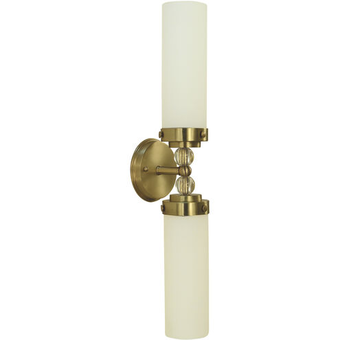 Emily 2 Light 5 inch Brushed Brass Bath Sconce Wall Light