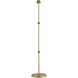 Satire 55 inch 10 watt Brushed Brass Floor Lamp Portable Light