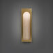 Cadey LED 2.88 inch Beige Travertine and Aged Brass ADA Wall Sconce Wall Light