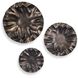 Peonia Golden Dark Bronze Outdoor Wall Art, Set of 3