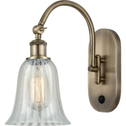 Ballston Hanover LED 6.25 inch Antique Brass Sconce Wall Light in Mouchette Glass