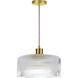 Nadine LED 11.75 inch Aged Brass Pendant Ceiling Light