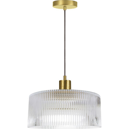 Nadine LED 11.75 inch Aged Brass Pendant Ceiling Light