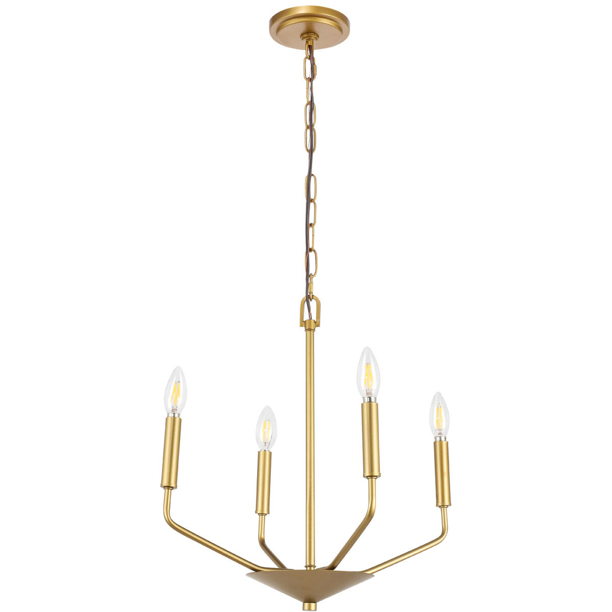 Enzo 4 Light 18 inch Brass Pendant Ceiling Light