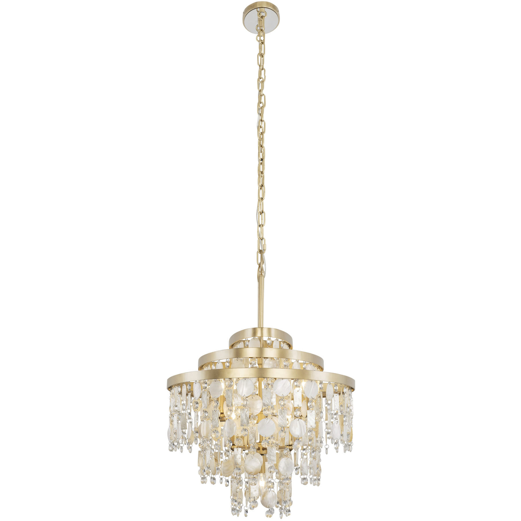 Kalani 9 Light 42 inch French Gold Linear Pendant Ceiling Light, Smithsonian Collaboration