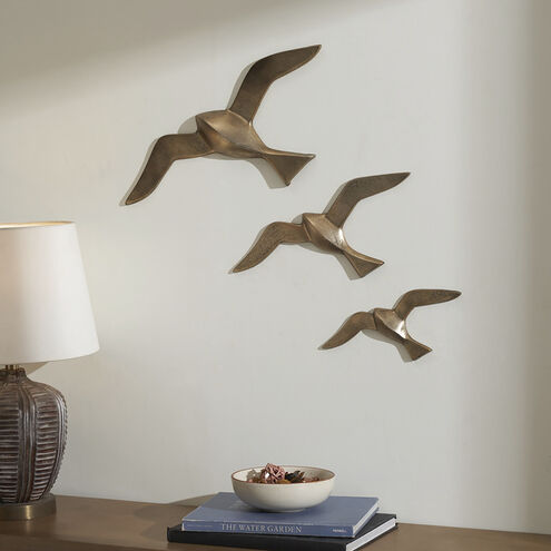 Stevens Antique Brass Wall Decor, Set of 3