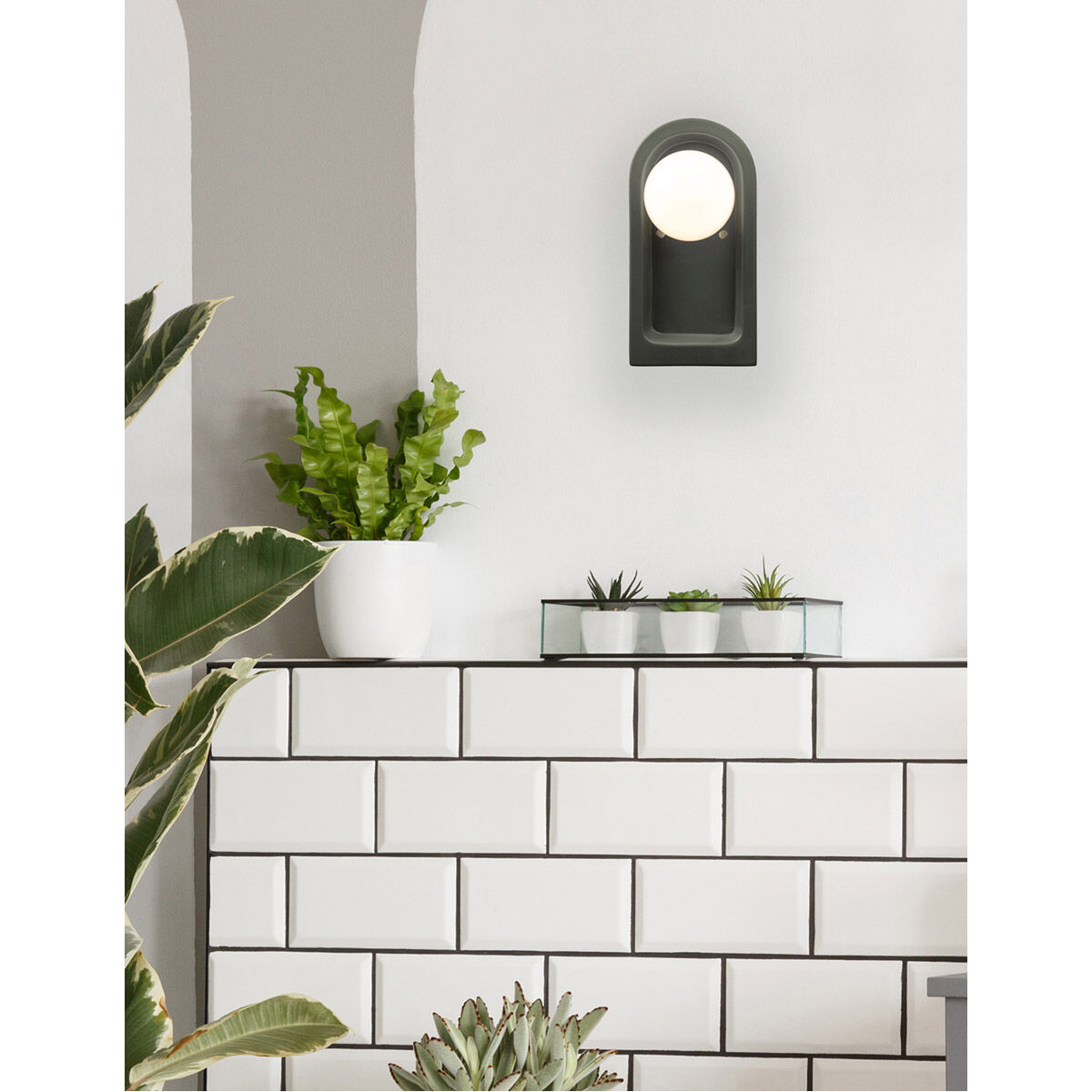 Ambiance Collection 1 Light 4.75 inch Pewter Green Wall Sconce Wall Light