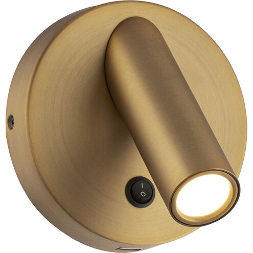 Aspire Reading Light Wall Light in Aged Brass