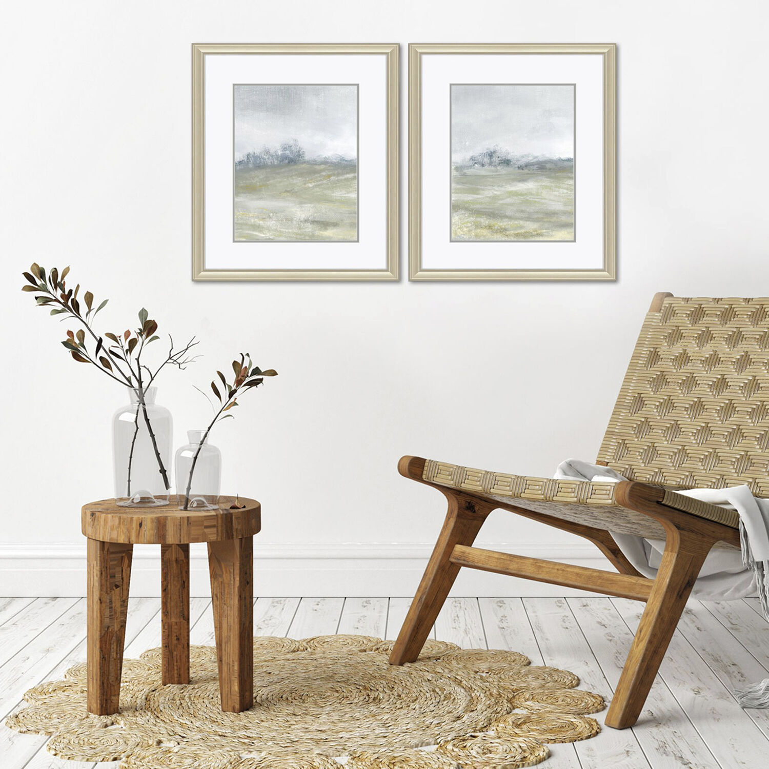 Landscapes Blue and Green and Gray and Neutral Framed Art, Propac