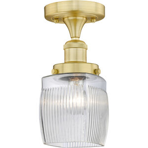 Colton 1 Light 6 inch Satin Gold Semi-Flush Mount Ceiling Light