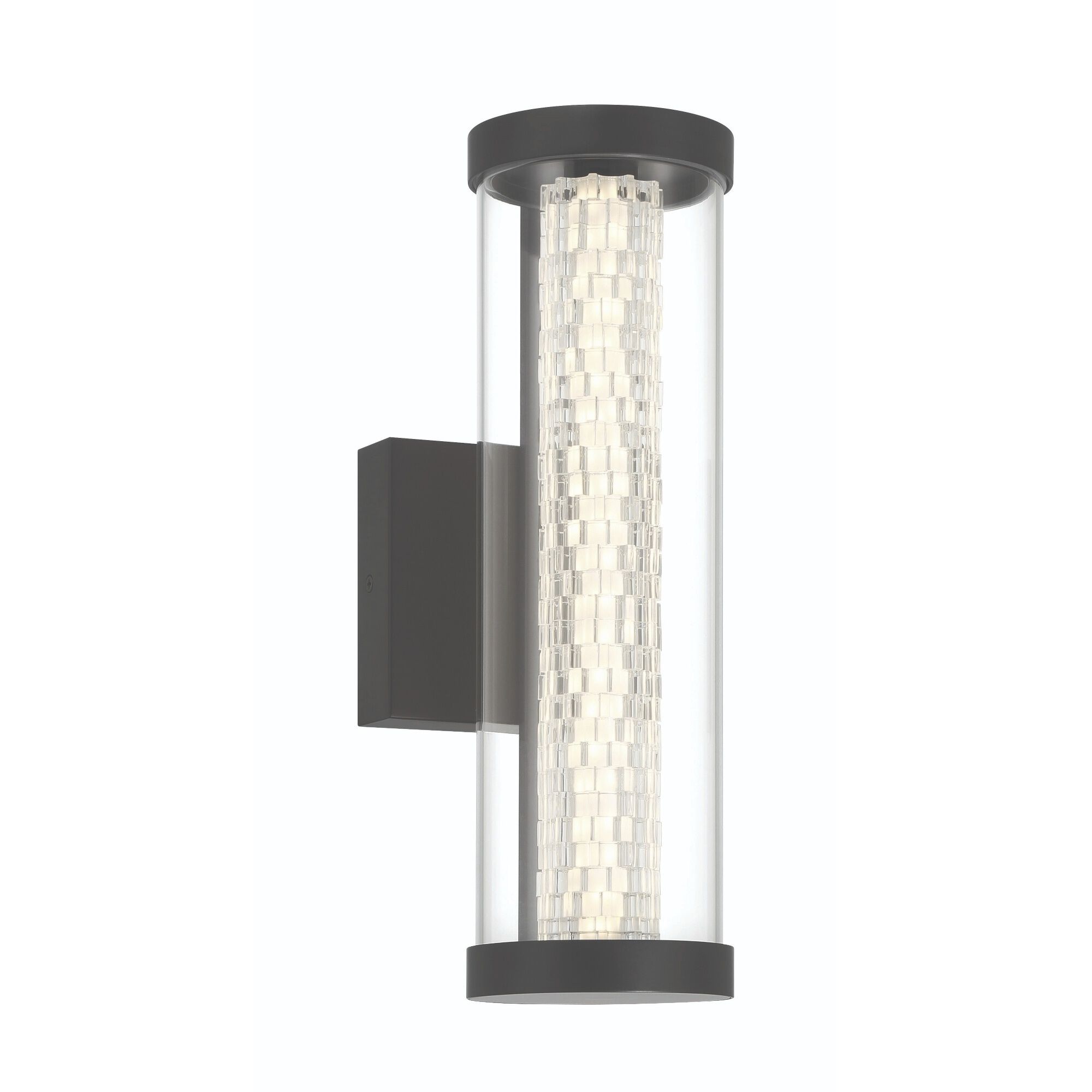 Savron LED 14 inch Black Outdoor Wall Sconce, Both Indoor/Outdoor