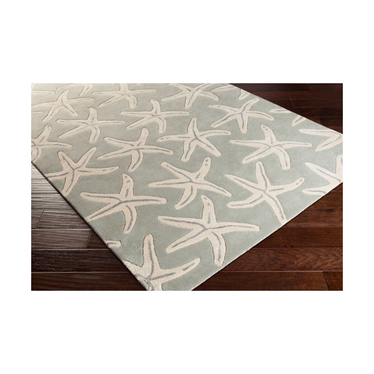 Aegean Sea 36 X 24 inch Khaki/Medium Gray/Sage Rugs, Wool