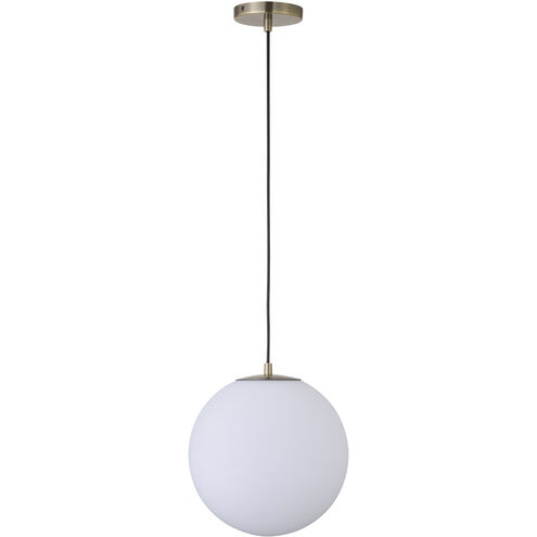 Sol 1 Light 12 inch White Pendant Light Ceiling Light, Globe