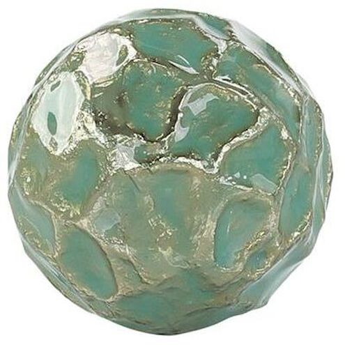 Textural Orb Green and Gold Decorative Ball