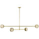Kelly Wearstler Melange LED 72 inch Antique-Burnished Brass Multi-Positional Chandelier Ceiling Light