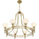 Allston 8 Light 36 inch Warm Brass Chandelier Ceiling Light