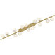 Selene 14 Light 74 inch Lacquered Brass Linear Pendant Ceiling Light