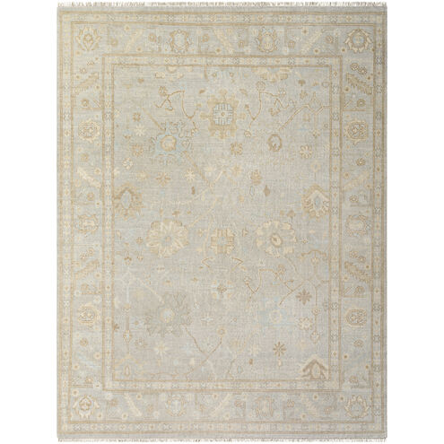 Ushak 120 X 96 inch Ash / Khaki Handmade Rug in 8 x 10