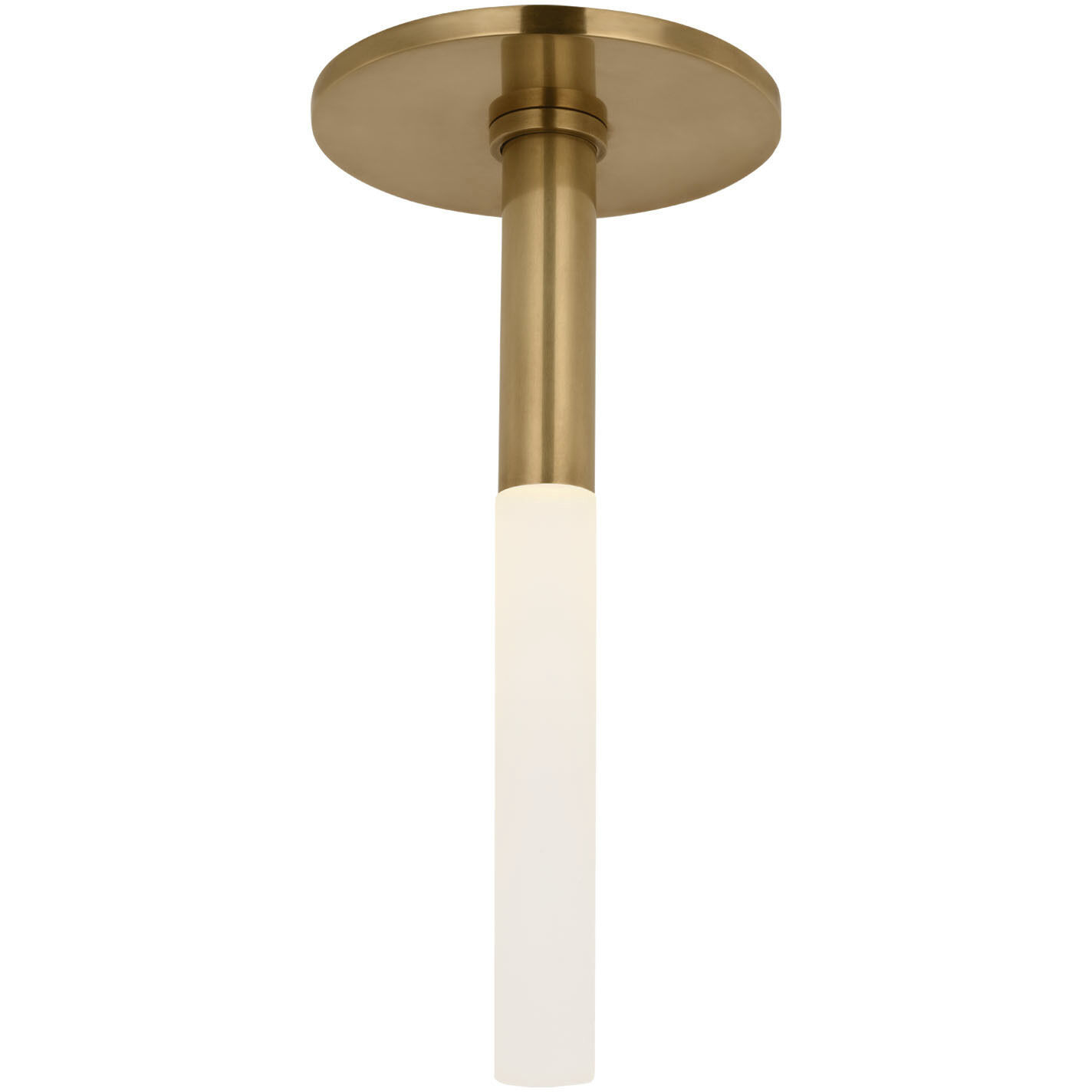 Kelly Wearstler Rousseau LED 1 inch Antique-Burnished Brass Monopoint Flush Mount Ceiling Light
