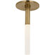 Kelly Wearstler Rousseau LED 1 inch Antique-Burnished Brass Monopoint Flush Mount Ceiling Light