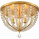 Roxy 3 Light 16.5 inch Antique Gold Flush Ceiling Light