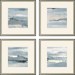Splendid Blues Blue and Beige and White Framed Art