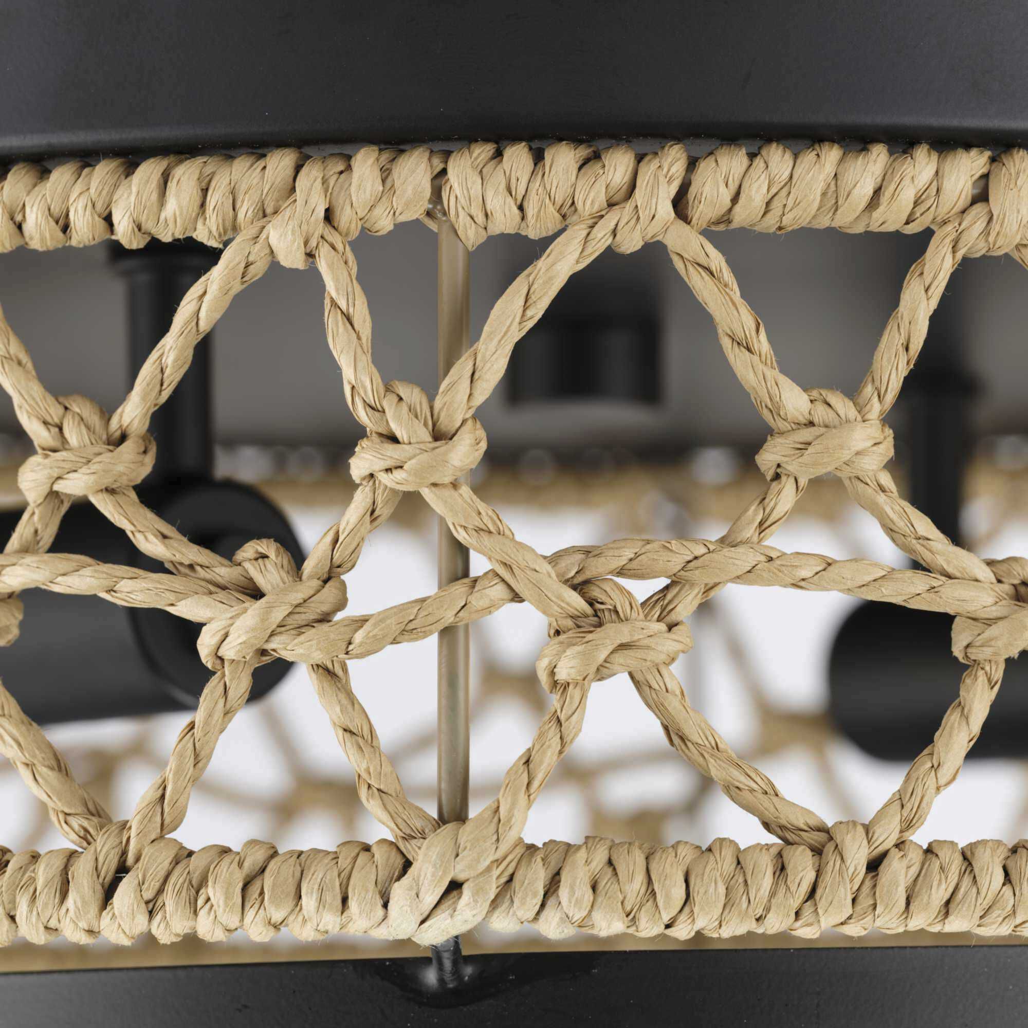 Chandra 2 Light 12 inch Matte Black Flushmount Ceiling Light, Design Series