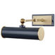 Holly 25 watt 8 inch Aged Brass and Navy Picture Light Wall Light in Navy Steel