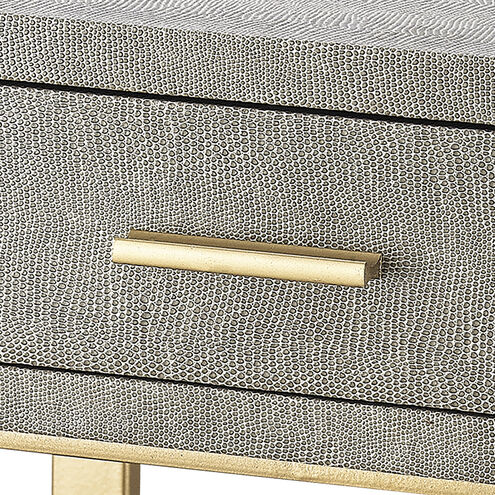 Beaufort Point 22 X 16 inch Gray with Gold Accent Table