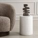 Borderline 18 X 13 inch Plaster White Drum Table