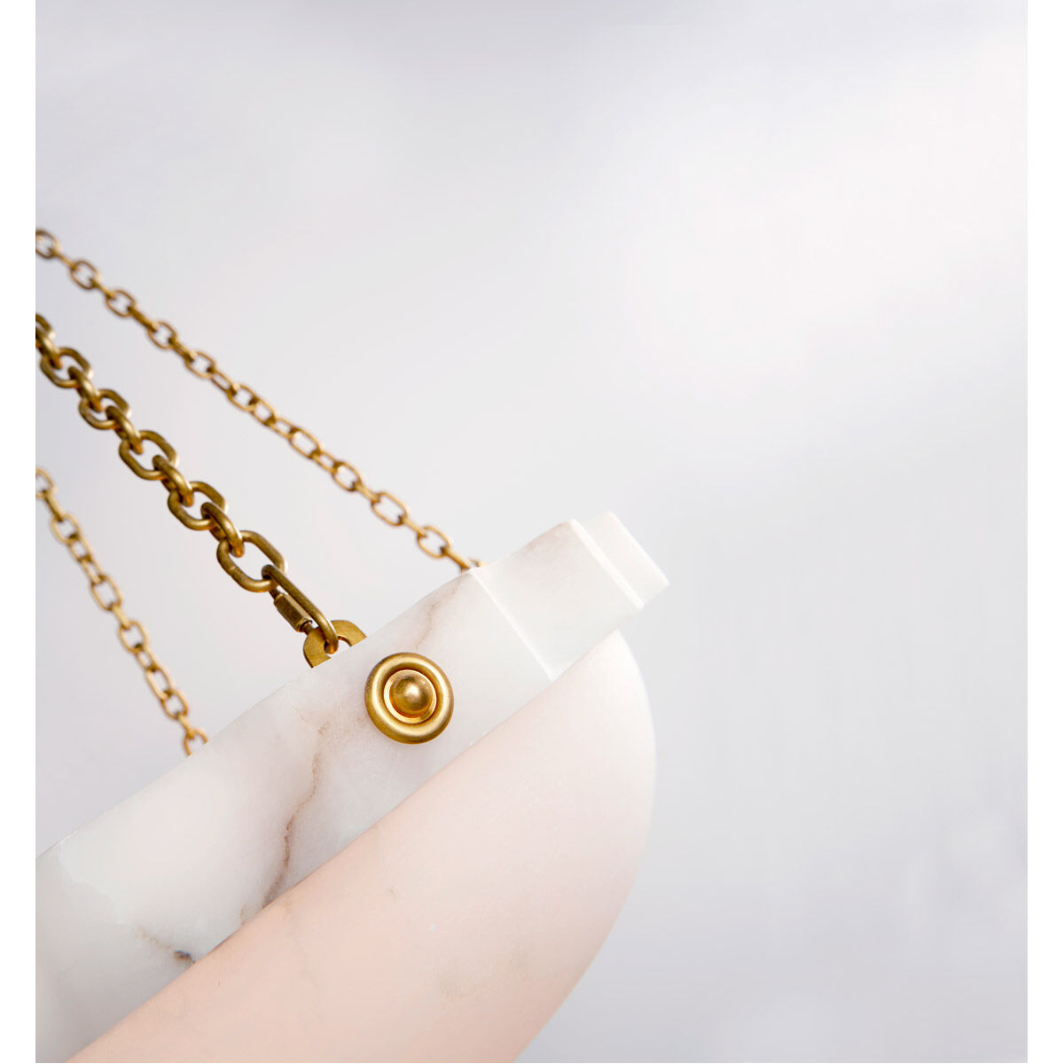 Chapman & Myers Fluted Band 2 Light 18.25 inch Alabaster Chandelier Ceiling Light, Medium