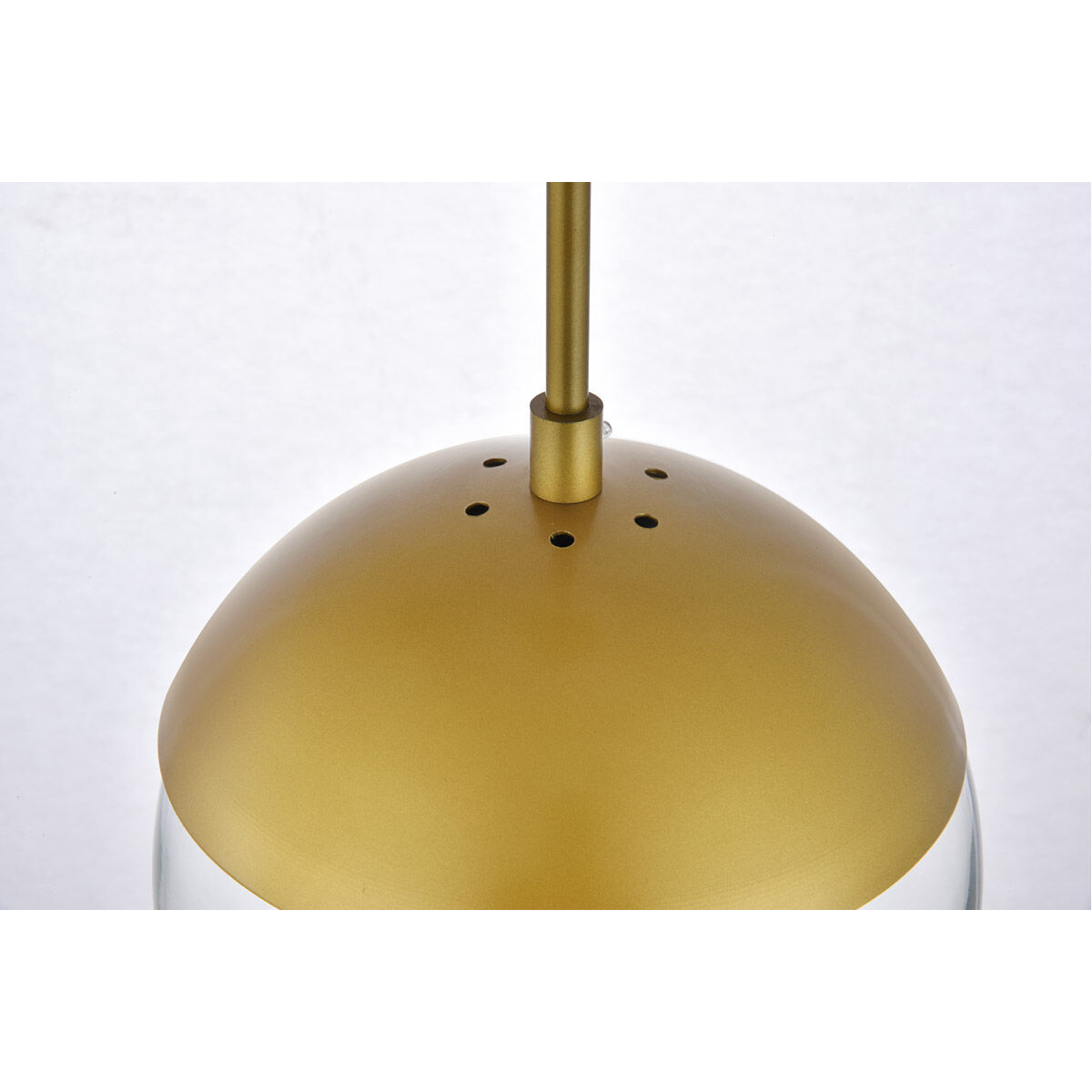 Eclipse 1 Light 8 inch Brass Pendant Ceiling Light
