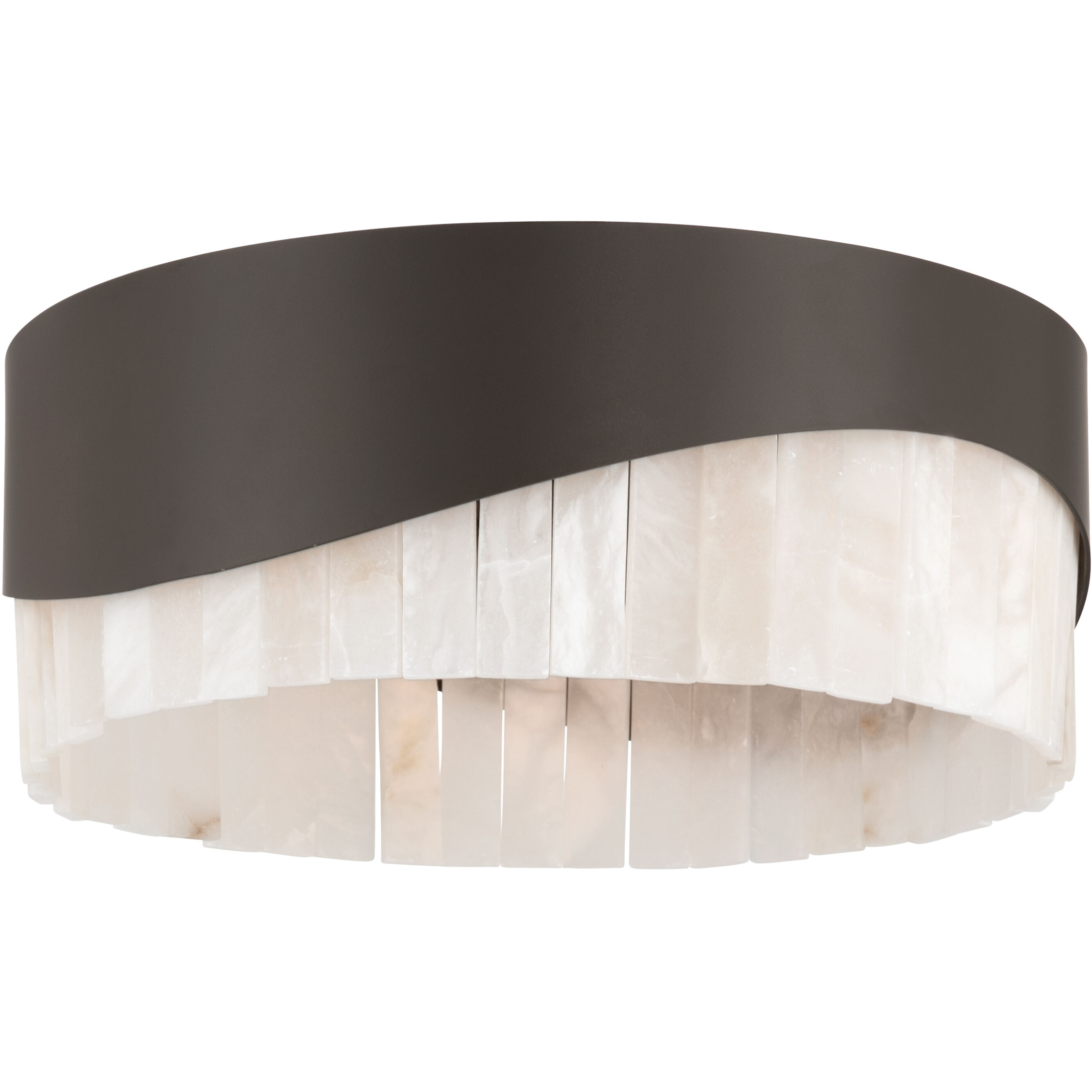 Sway 3 Light 16 inch Dark Bronze Flush Mount Ceiling Light