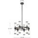 Revolve 12 Light 18.63 inch Clear Glass/Urban Bronze Chandelier Ceiling Light