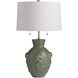 Grenouille 27.5 inch 60 watt Dark Moss and Antique Brass Table Lamp Portable Light
