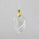 Pebble LED 1.5 inch Black and Polished Gold Single Pendant Ceiling Light
