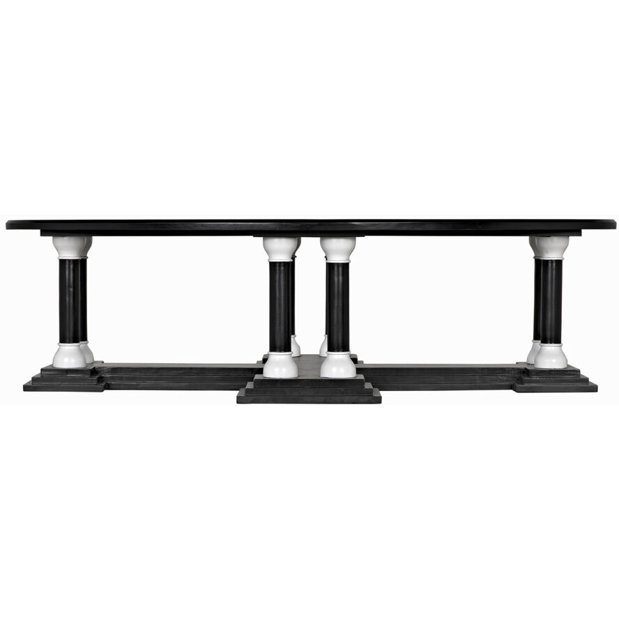 Desoto 66 X 38 inch Hand Rubbed Black and Solid White Coffee Table