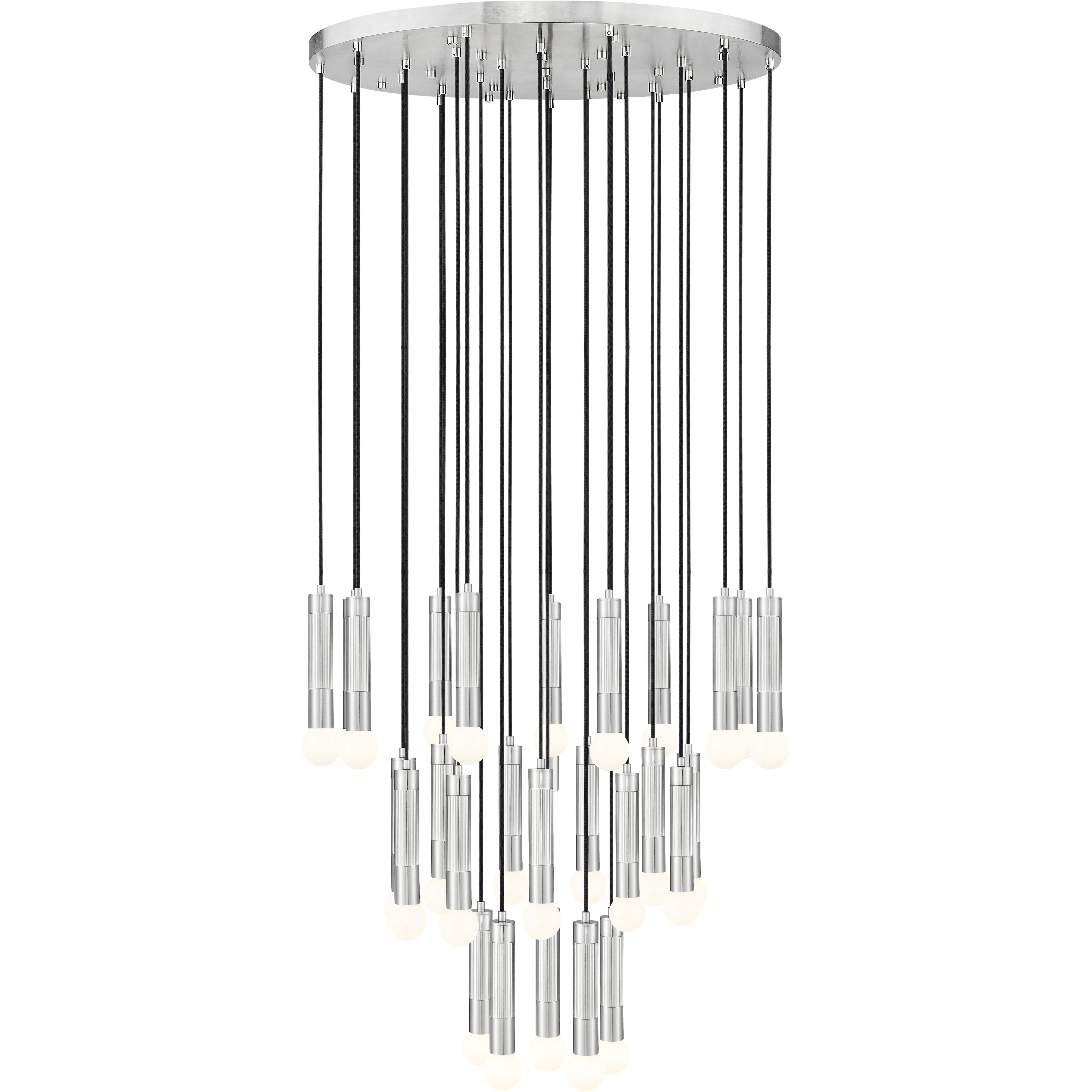 Stari 27 Light 36 inch Brushed Nickel Chandelier Ceiling Light