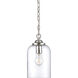Bally 1 Light 6.5 inch Polished Nickel Pendant Ceiling Light, Essentials