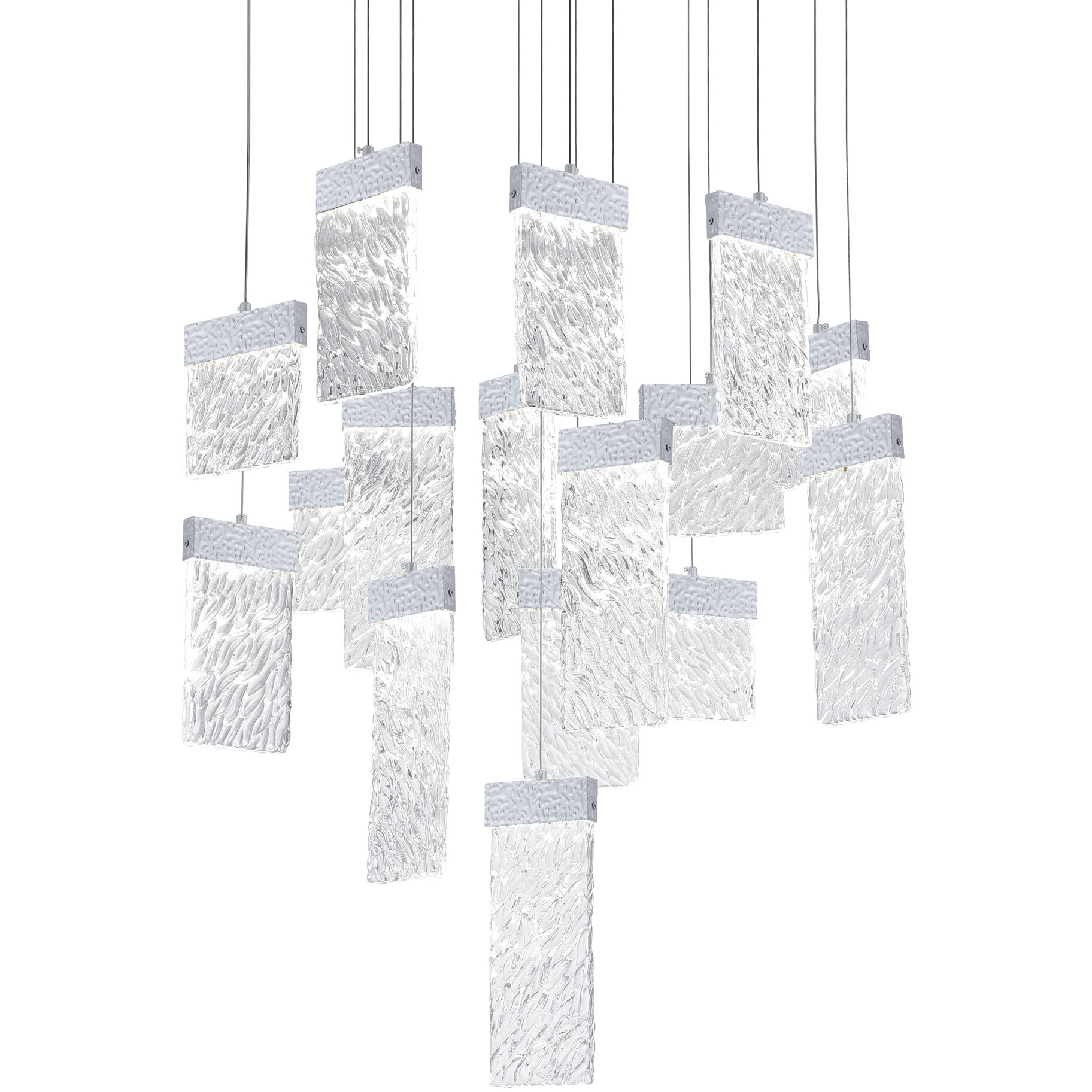 Carolina LED 32 inch Pewter Down Chandelier Ceiling Light