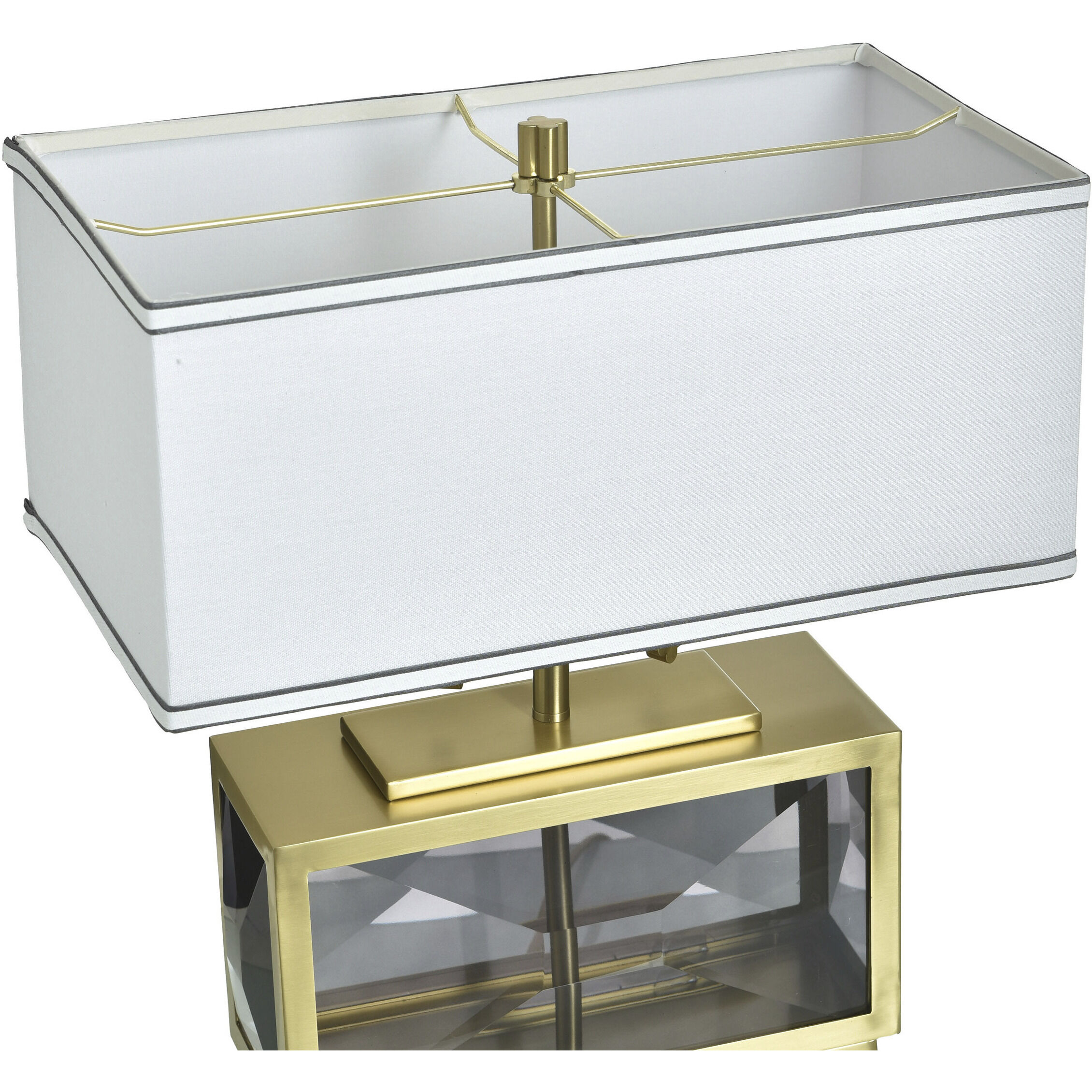 Celeste 21 inch 60 watt Polished Brass and Smoke Gray Table Lamp Portable Light