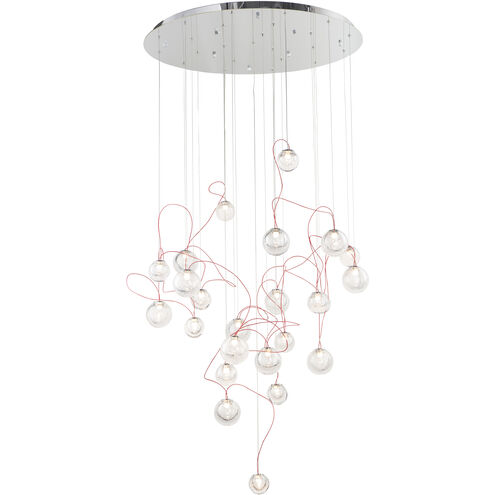 Bobble LED 32 inch Polished Chrome Multi-Light Pendant Ceiling Light