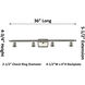 Ballston Farmhouse Rope 4 Light 36 inch Antique Copper Bath Vanity Light Wall Light in Clear Glass with White Rope, Ballston